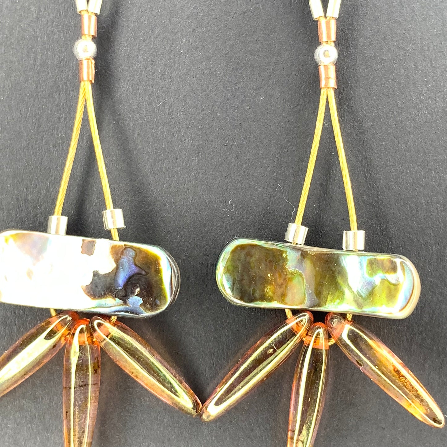 Oval Abalone - Translucent piny copper