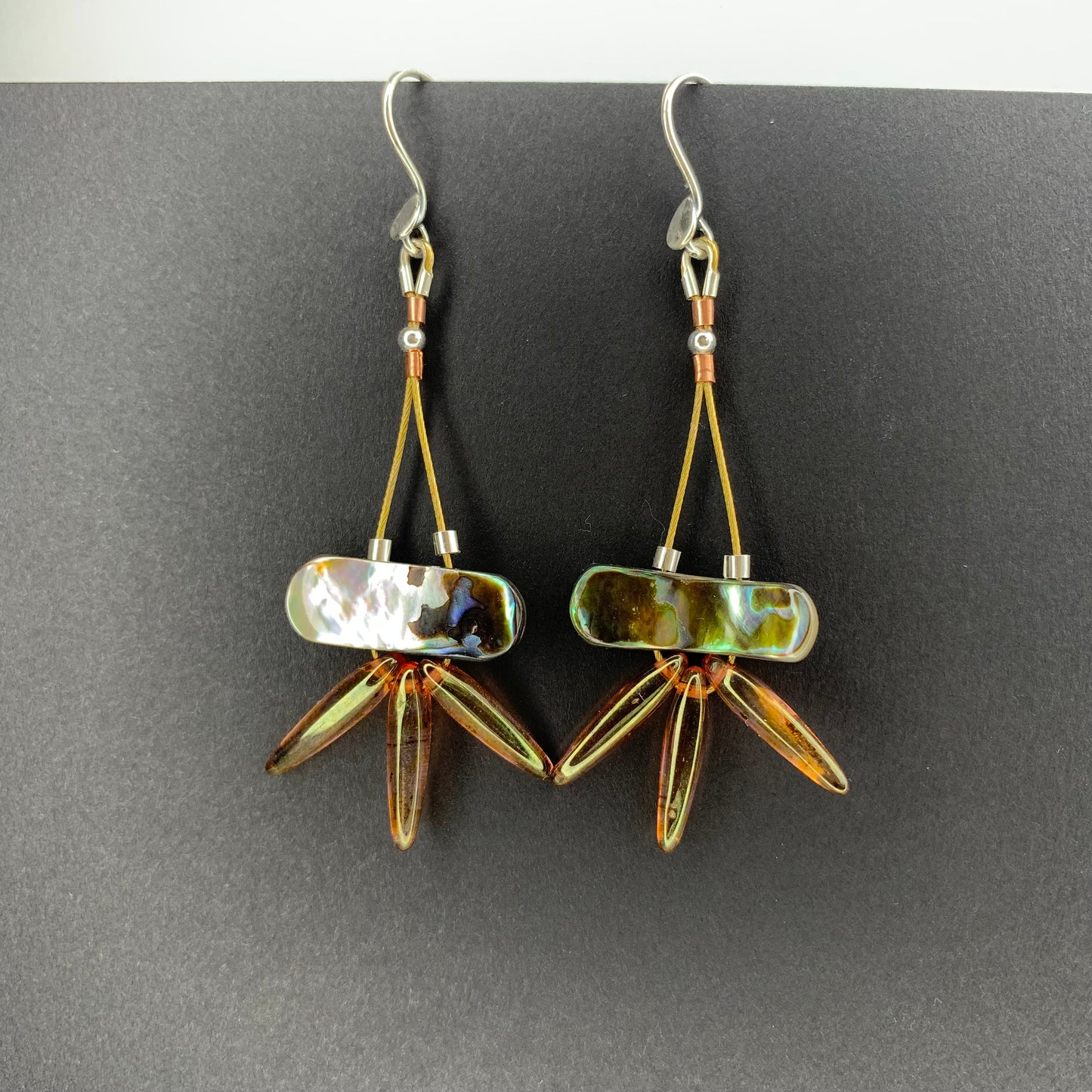 Oval Abalone - Translucent piny copper