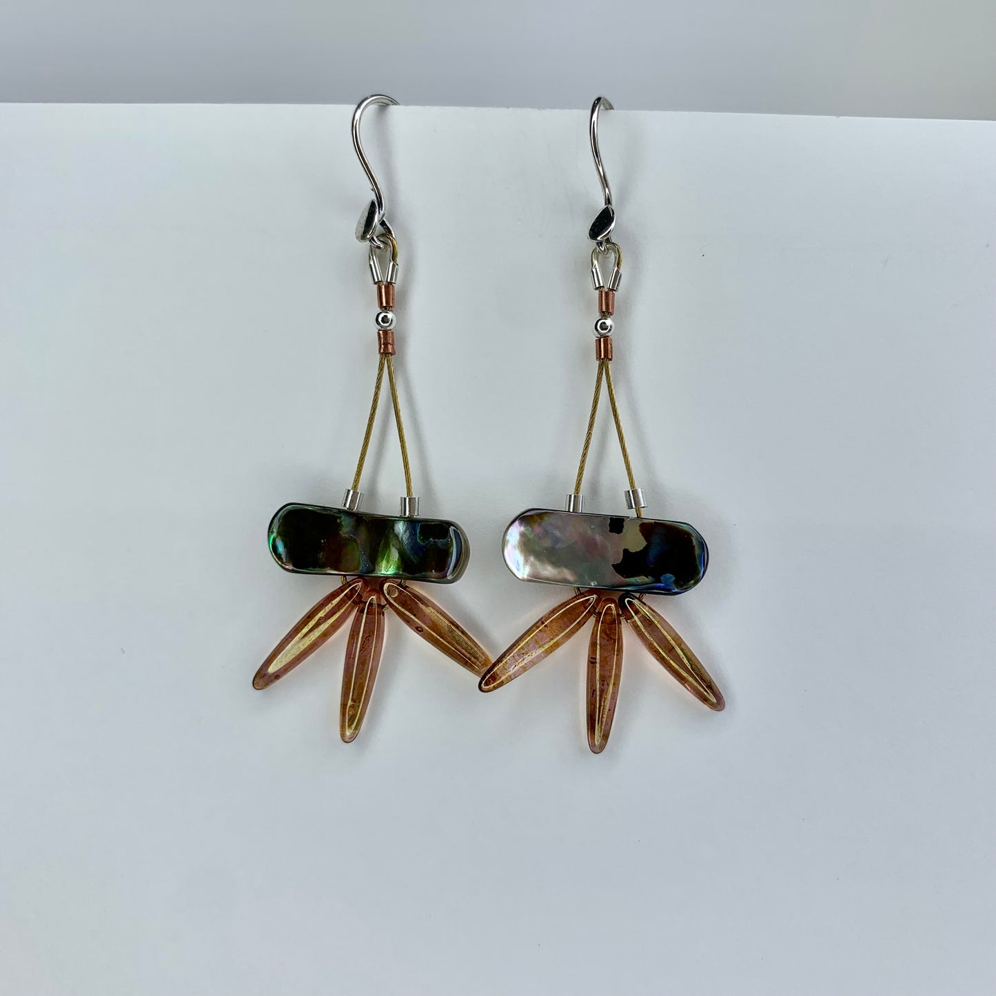 Oval Abalone - Translucent piny copper
